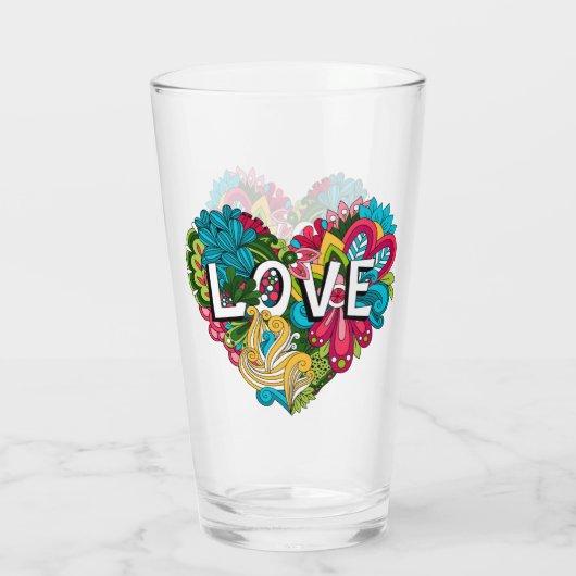 Herz der Liebe Glas (Rückseite)