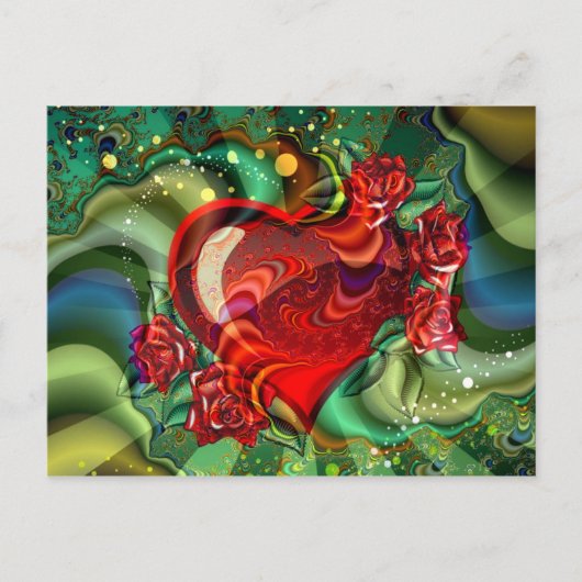 Herz der Liebe Postkarte (Vorderseite)