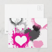 Herz der Liebe Postkarte (Vorne/Hinten)