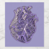 Herz der Liebenden Weinetikett (Einzelnes Label)