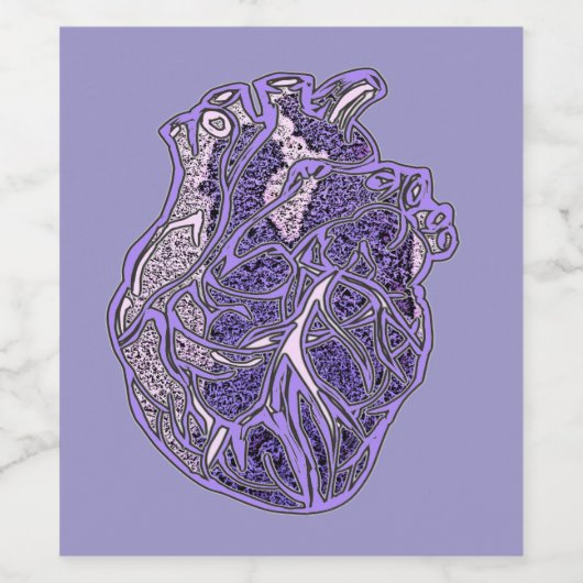 Herz der Liebenden Weinetikett (Einzelnes Label)