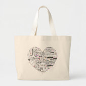 Herz der Mama Jumbo Stoffbeutel (Vorne)