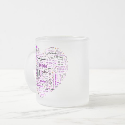 Herz der Mama Mattglastasse (Vorderseite Links)