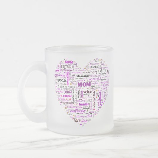 Herz der Mama Mattglastasse (Links)