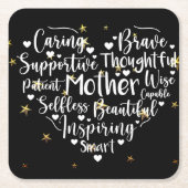 Herz der Mama Rechteckiger Pappuntersetzer (Vorderseite)