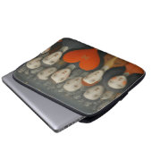 Herz der Menge Whimsical Folk Art Illustration Laptopschutzhülle (Vorne Knopf)