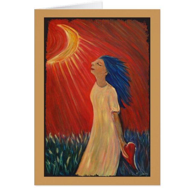 Herz der Mondenschein-Kunst-Karte (Vorne)