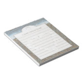 Herz der Muscheln auf der Beach Brides Notepad Notizblock (angewinkelt)