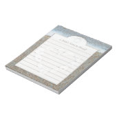 Herz der Muscheln auf der Beach Brides Notepad Notizblock (Rotiert)