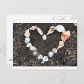 Herz der Muscheln Postkarte (Vorne/Hinten)
