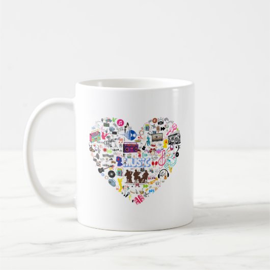 Herz der Musik Kaffeetasse (Links)
