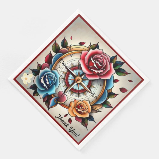 "Herz der Navigation" Serviette (Ecke)