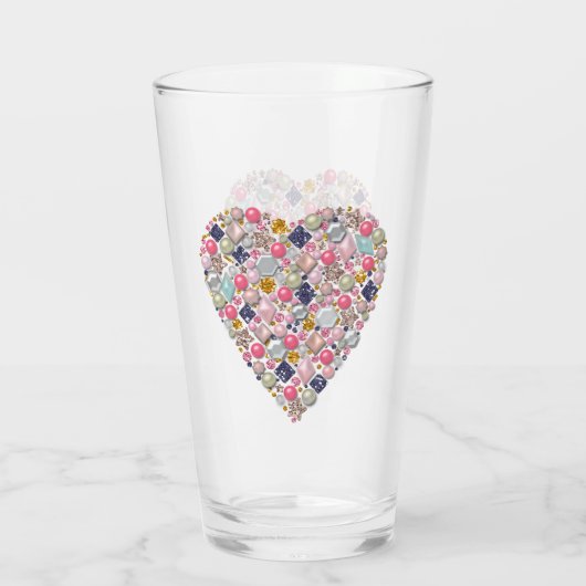 Herz der Perlen Glas (Rückseite)