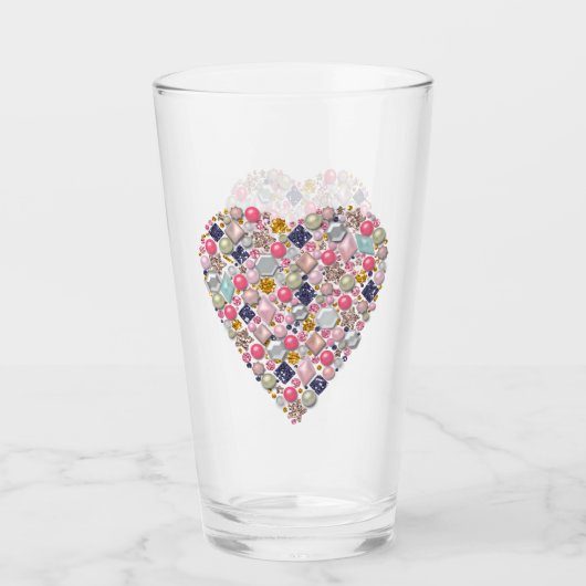 Herz der Perlen Glas (Vorderseite)