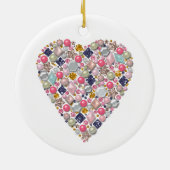 Herz der Perlen, Herz Keramik Ornament (Hinten)
