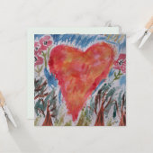 Herz der Planeten-Flachkarte Karte (Vorderseite/Rückseite Beispiel)