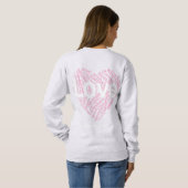 Herz der Positivität Wortkunst – Inspirierende Typ Sweatshirt (Schwarz voll)