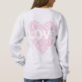 Herz der Positivität Wortkunst – Inspirierende Typ Sweatshirt (Rückseite)