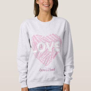 Herz der Positivität Wortkunst – Inspirierende Typ Sweatshirt