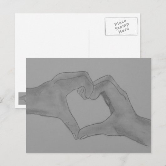 Herz der Postkarte (Vorne/Hinten)