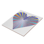 Herz der Regenbogen-Fliese Fliese (Seite)