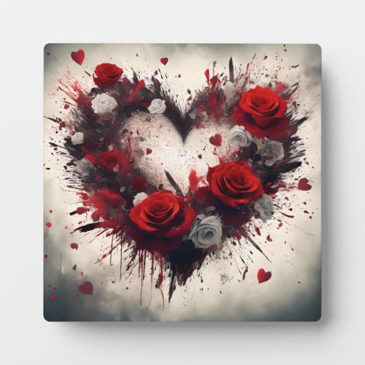 Herz der Rose Fotoplatte (Vorderseite)