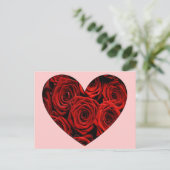 Herz der Rose Postkarte (Stehend Vorderseite)
