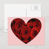Herz der Rose Postkarte (Vorne/Hinten)