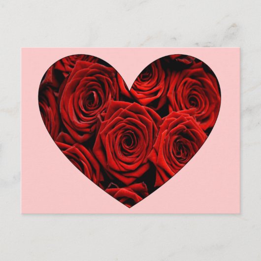 Herz der Rose Postkarte (Vorderseite)