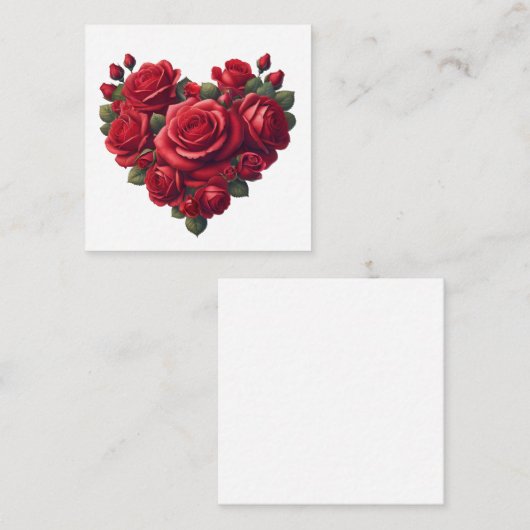 Herz der Rose - Romantische Blumenkunst Begleitkarte (Vorne/Hinten)