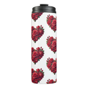 Herz der Rose - Romantische Blumenkunst Thermosbecher