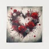 Herz der Rose Wandteppich (Vorderseite)