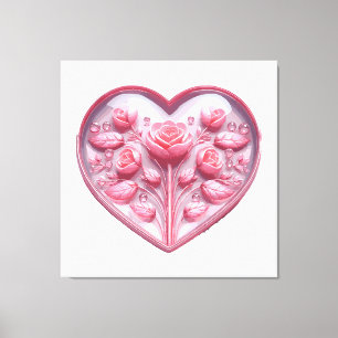 Herz der Rosen Leinwanddruck