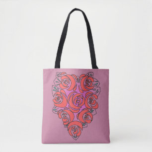 Herz der Rosentasche Tasche