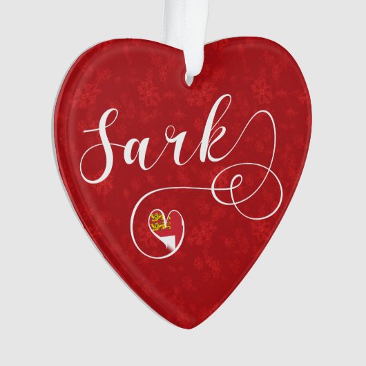 Herz der Sarkflagge, Kanalinseln Ornament (Vorderseite)