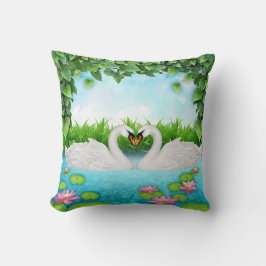 Herz der Schwäne Kissen