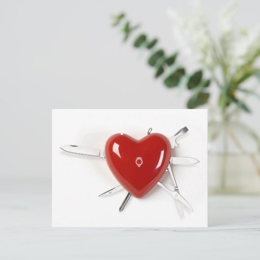 Herz der Schweizer Armee Postkarte (Stehend Vorderseite)