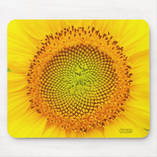 Herz der Sonnenblume Mousepad (Vorne)
