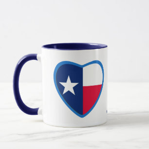 Herz der Staatsflagge in Texas Tasse