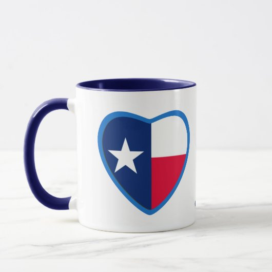 Herz der Staatsflagge in Texas Tasse (Links)