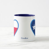 Herz der Staatsflagge in Texas Tasse (Zentrum)