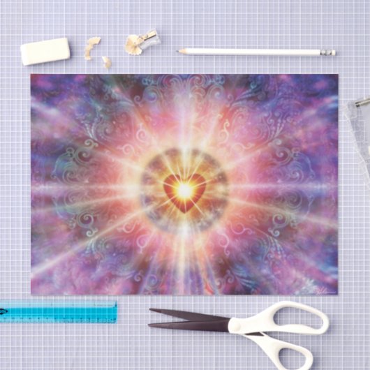 Herz der Strahlungs-H034 Seidenpapier (Handwerk)