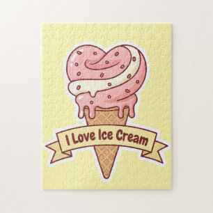 Herz der Süße: Ich liebe Eiscreme Puzzle