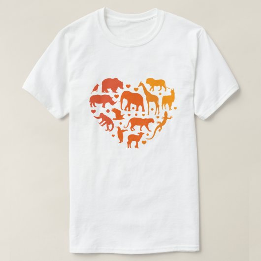 Herz der Tiere, Geschenk für Tierliebhaber T-Shirt (Design vorne)
