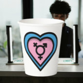 Herz der Trans Pride Party Cups Pappbecher