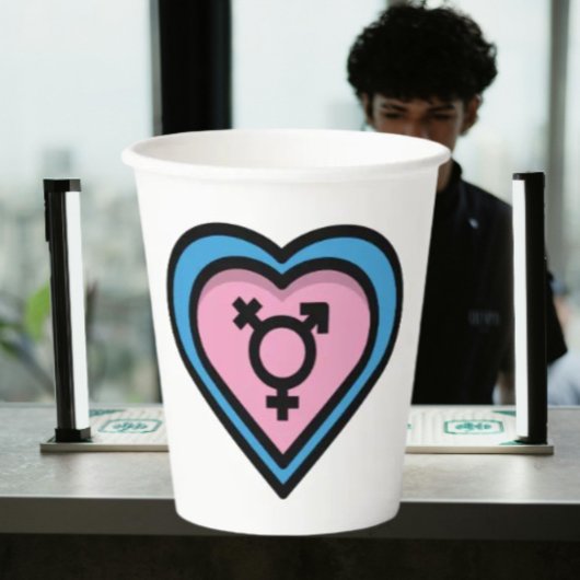 Herz der Trans Pride Party Cups Pappbecher