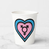 Herz der Trans Pride Party Cups Pappbecher (Rückseite)