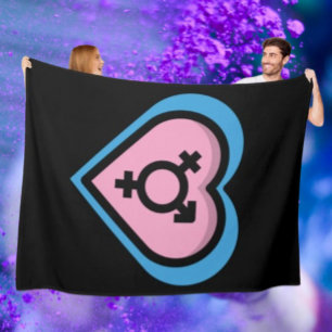 Herz der Trans-Stolz-Fleece-Decke Fleecedecke