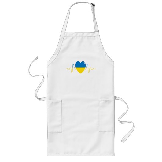 Herz der Ukraine Lange Schürze (Vorne)