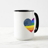 Herz der US-Stolperflagge (gestört) Tasse (VorderseiteRechts)